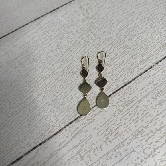 Anna Beck Triple Drop Sterling Gold Plated Earrings - Picture 2 of 4